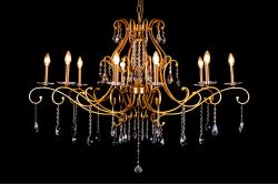 Kristall Kronleuchter Clarance 10 flammig (Bronze) - 125cm