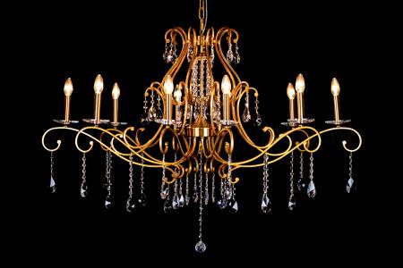 Kristall Kronleuchter Clarance 10 flammig (Bronze) - 125cm