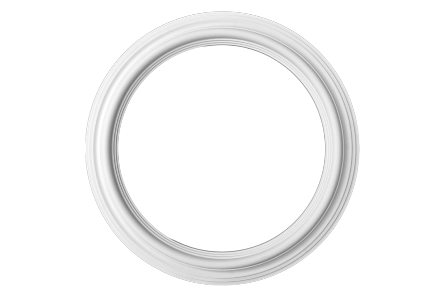 Ring-Deckenrosette Ornament  80x80cm Gips - OR1009