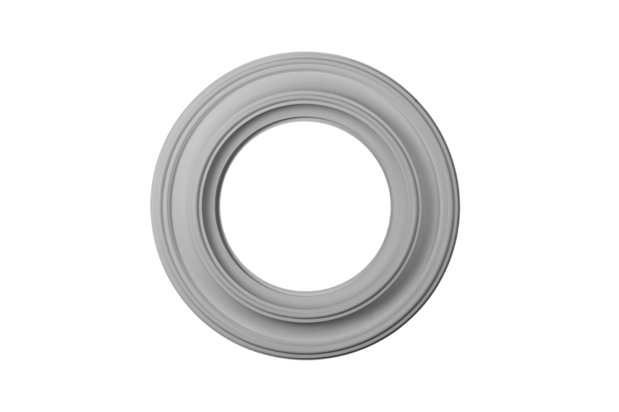 Ring-Deckenrosette Ornament 54x54cm Gips - OR1010