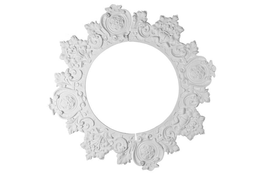 Ring-Deckenrosette Ornament 115x115cm Gips - OR1087