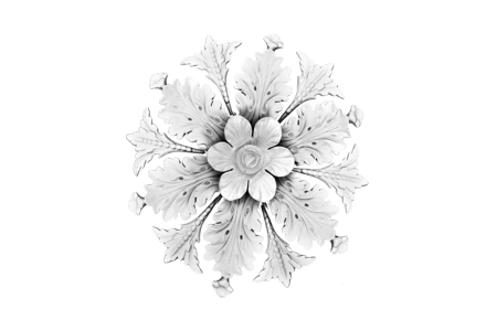 Deckenrosette Ornament 76x76cm Gips - OREC-R 101