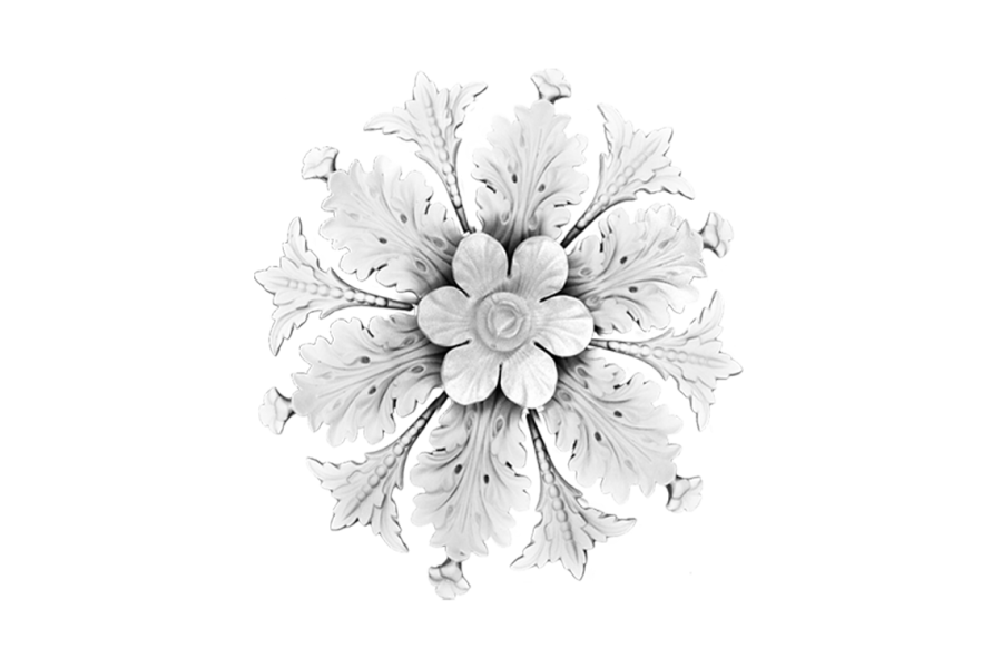 Deckenrosette Ornament 76x76cm Gips - OREC-R 101