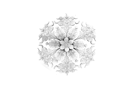 Deckenrosette Ornament 112x112cm Gips - OREC-R 102