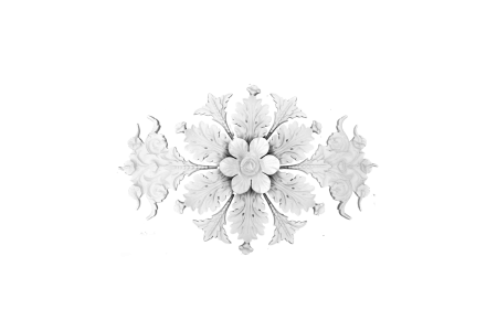 Deckenrosette Ornament 112x76cm Gips - OREC-R 103