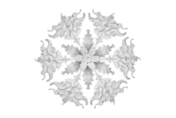 Deckenrosette Ornament 178x178cm Gips - OREC-R 202