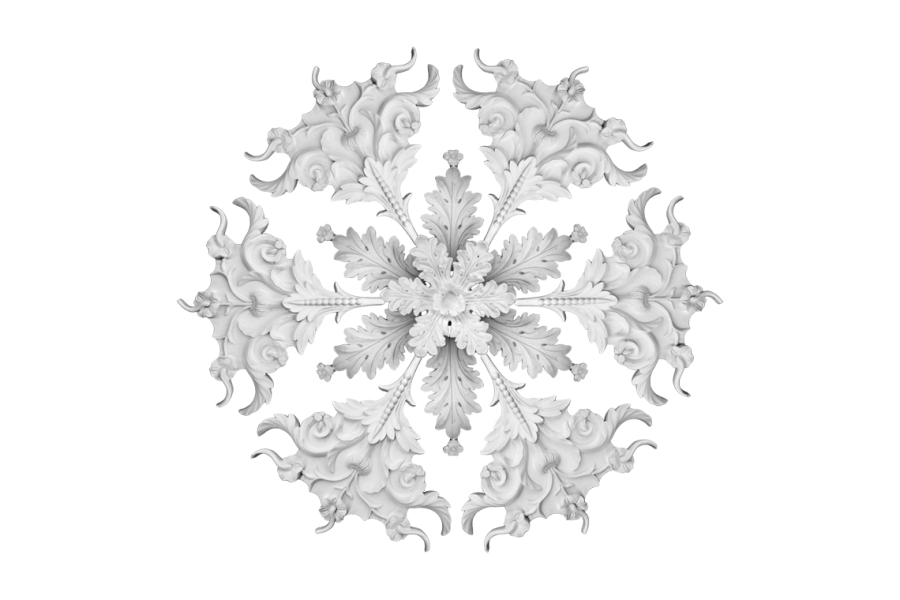 Deckenrosette Ornament 178x178cm Gips - OREC-R 202