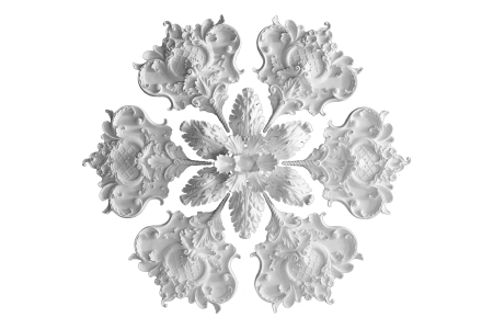 Deckenrosette Ornament 196x196cm Gips - OREC-R 302