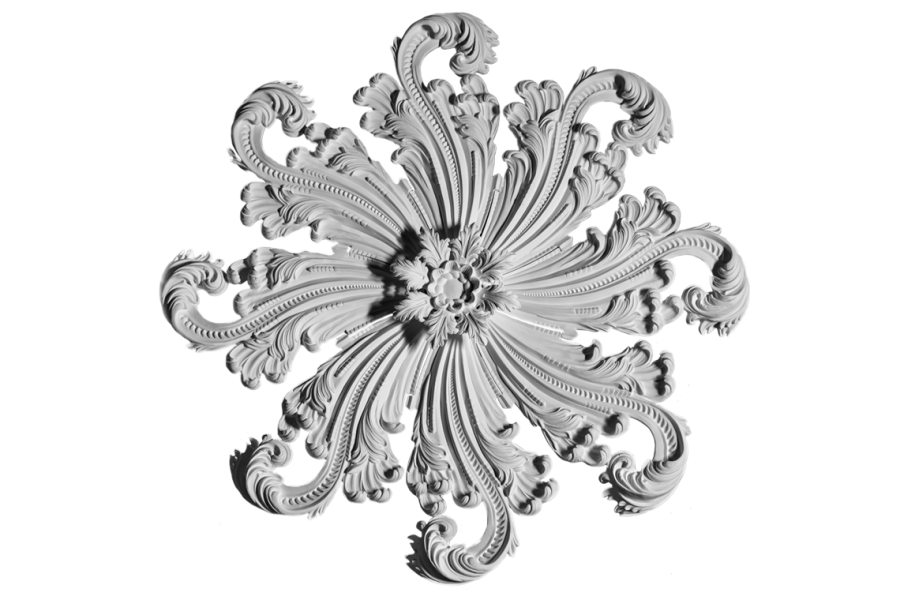 Deckenrosette Ornament 138x138cm Gips - OREC-R 900