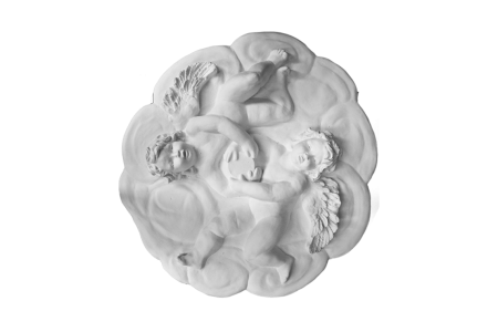 Deckenrosette Ornament 82x82cm Gips - OREngelrosette