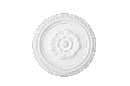 Deckenrosette Ornament 38x38cm Gips - ORR101