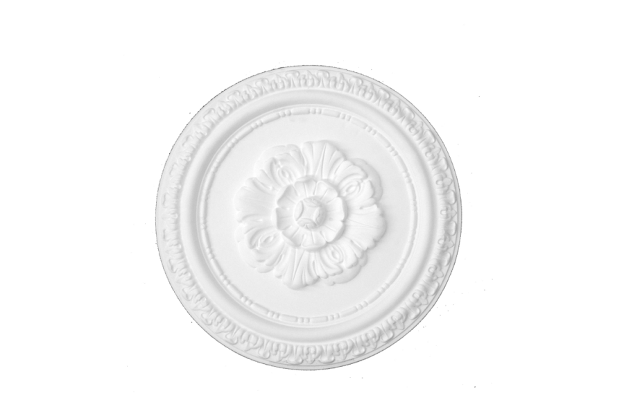 Deckenrosette Ornament 38x38cm Gips - ORR101