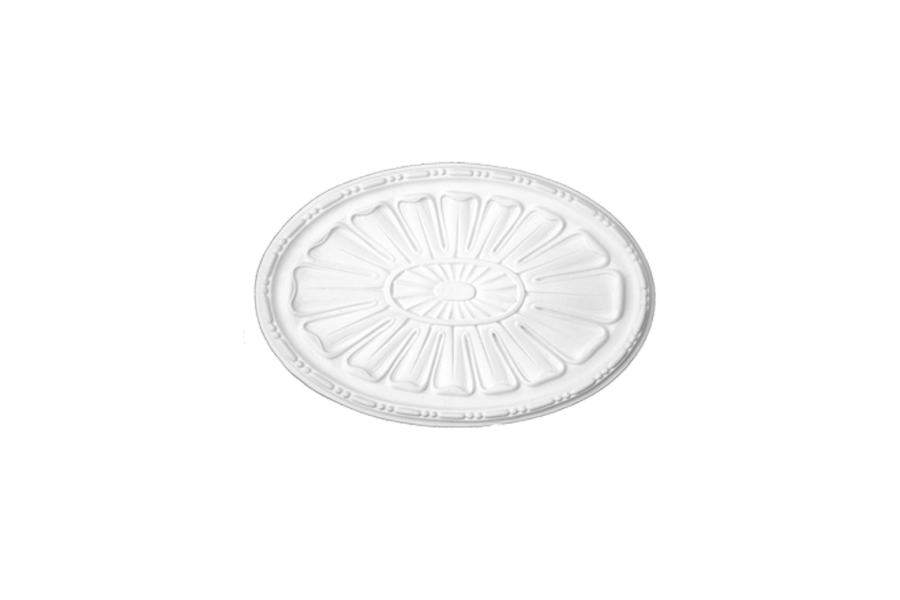 Deckenrosette Ornament 55x37cm Gips - ORR102