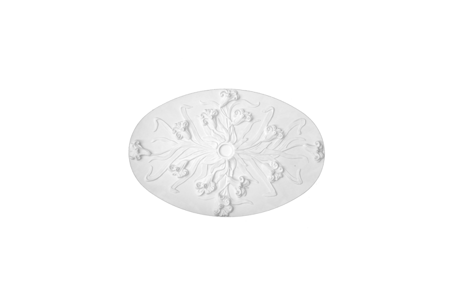 Deckenrosette Ornament 89x60cm Gips - ORR105A
