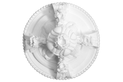 Deckenrosette Ornament 48x48cm Gips - ORR105B