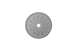 Deckenrosette Ornament 50x50cm Gips - ORR108