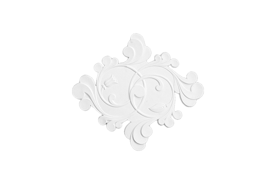 Deckenrosette Ornament 59x53cm Gips - ORR11