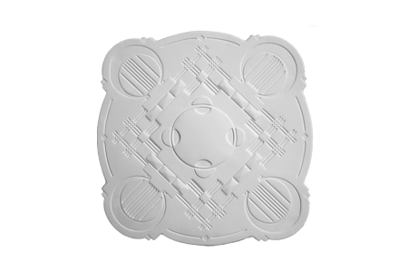 Deckenrosette Ornament 88x88cm Gips - ORR117