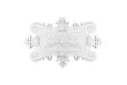 Deckenrosette Ornament 70x45cm Gips - ORR118