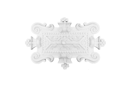 Deckenrosette Ornament 70x45cm Gips - ORR118