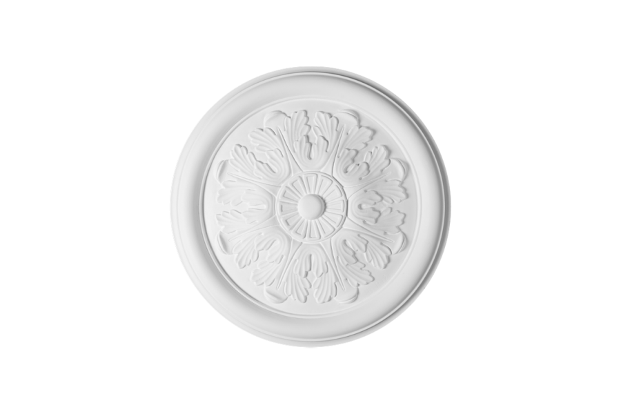 Deckenrosette Ornament 32x32cm Gips - ORR12
