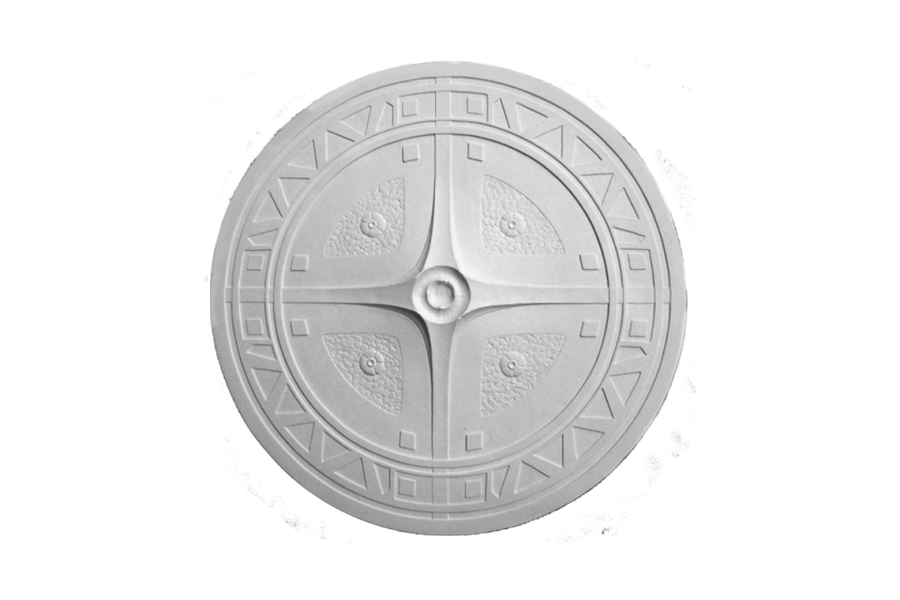 Deckenrosette Ornament 81x81cm Gips - ORR122