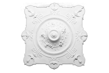 Deckenrosette Ornament 47x47cm Gips - ORR123