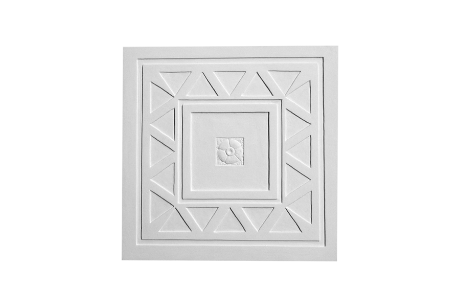 Deckenrosette Ornament 40x40cm Gips - ORR124