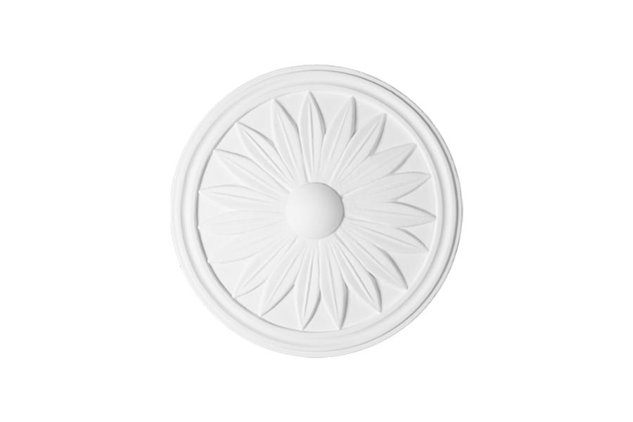 Deckenrosette Ornament 26x26cm Gips - ORR126