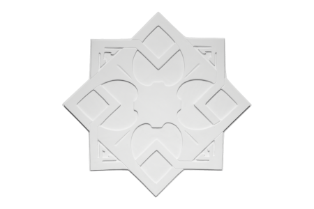Deckenrosette Ornament 82x82cm Gips - ORR135