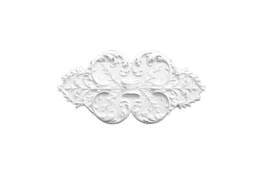 Deckenrosette Ornament 116x58cm Gips - ORR14