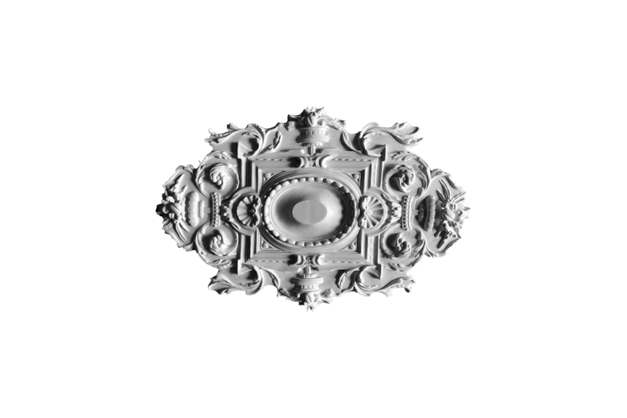 Deckenrosette Ornament 94x64cm Gips - ORR150