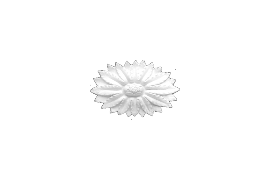 Deckenrosette Ornament 20x13cm Gips - ORR17