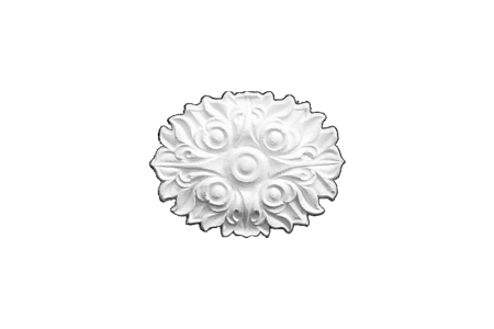Deckenrosette Ornament 24x18cm Gips - ORR18