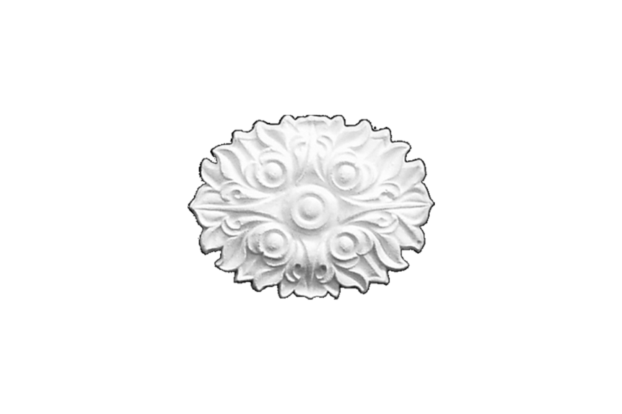 Deckenrosette Ornament 24x18cm Gips - ORR18
