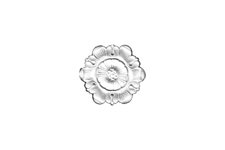 Deckenrosette Ornament 13x13cm Gips - ORR19