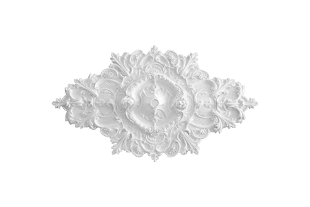 Deckenrosette Ornament 194x108cm Gips - ORR200
