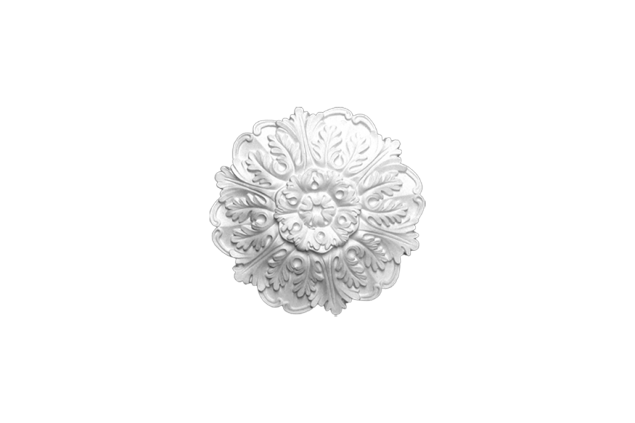 Deckenrosette Ornament 20x20cm Gips - ORR21