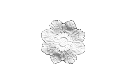 Deckenrosette Ornament 24x24cm Gips - ORR22