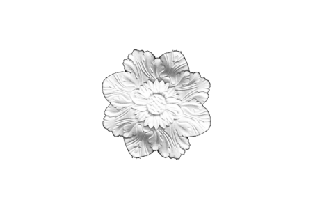 Deckenrosette Ornament 24x24cm Gips - ORR22
