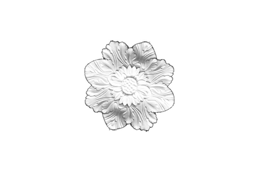 Deckenrosette Ornament 24x24cm Gips - ORR22