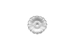 Deckenrosette Ornament 15x15cm Gips - ORR24