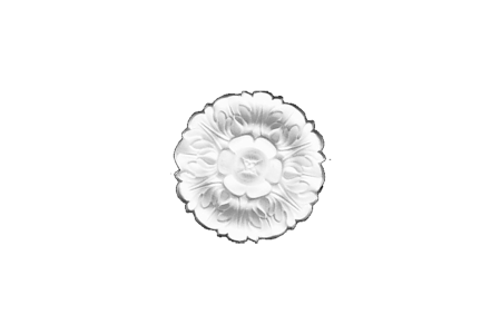 Deckenrosette Ornament 19x19cm Gips - ORR25