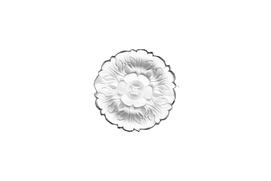 Deckenrosette Ornament 19x19cm Gips - ORR25