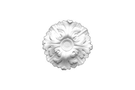 Deckenrosette Ornament 22x22cm Gips - ORR28