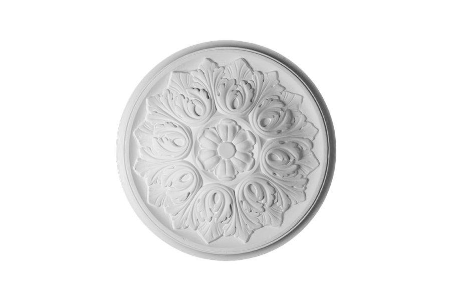 Deckenrosette Ornament 33x33cm Gips - ORR3