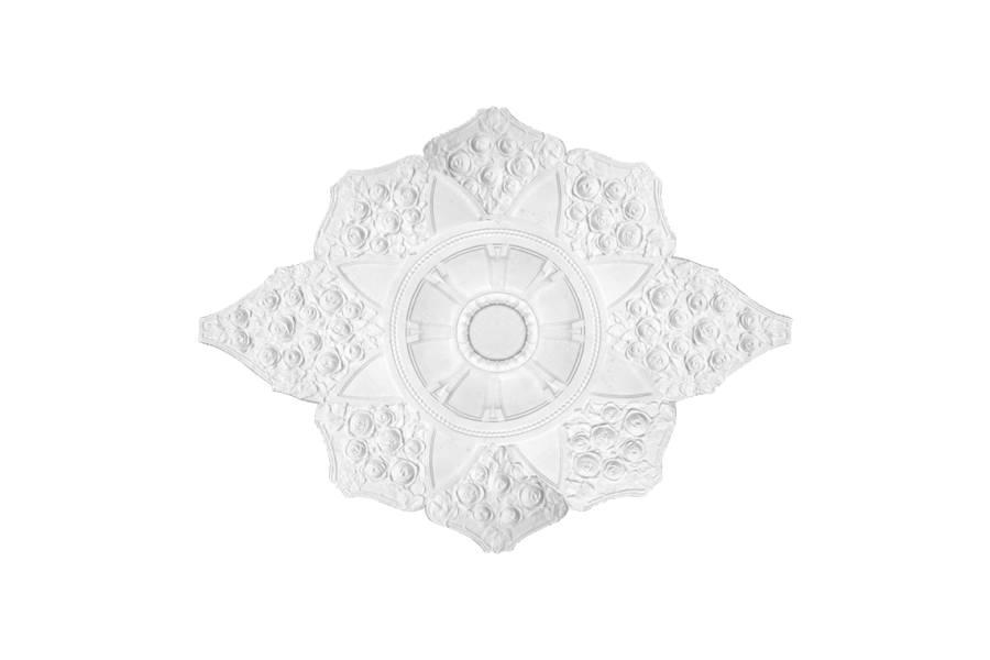 Deckenrosette Ornament 162x123cm Gips - ORR300
