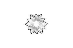 Deckenrosette Ornament 17x17cm Gips - ORR33