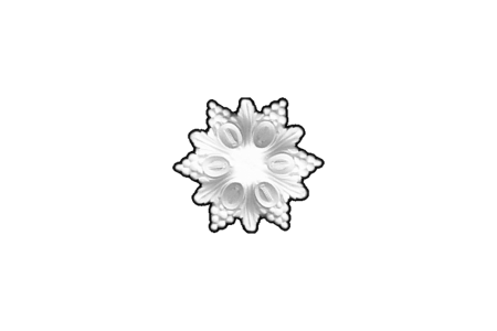 Deckenrosette Ornament 17x17cm Gips - ORR33