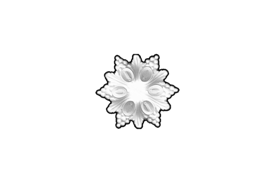 Deckenrosette Ornament 17x17cm Gips - ORR33